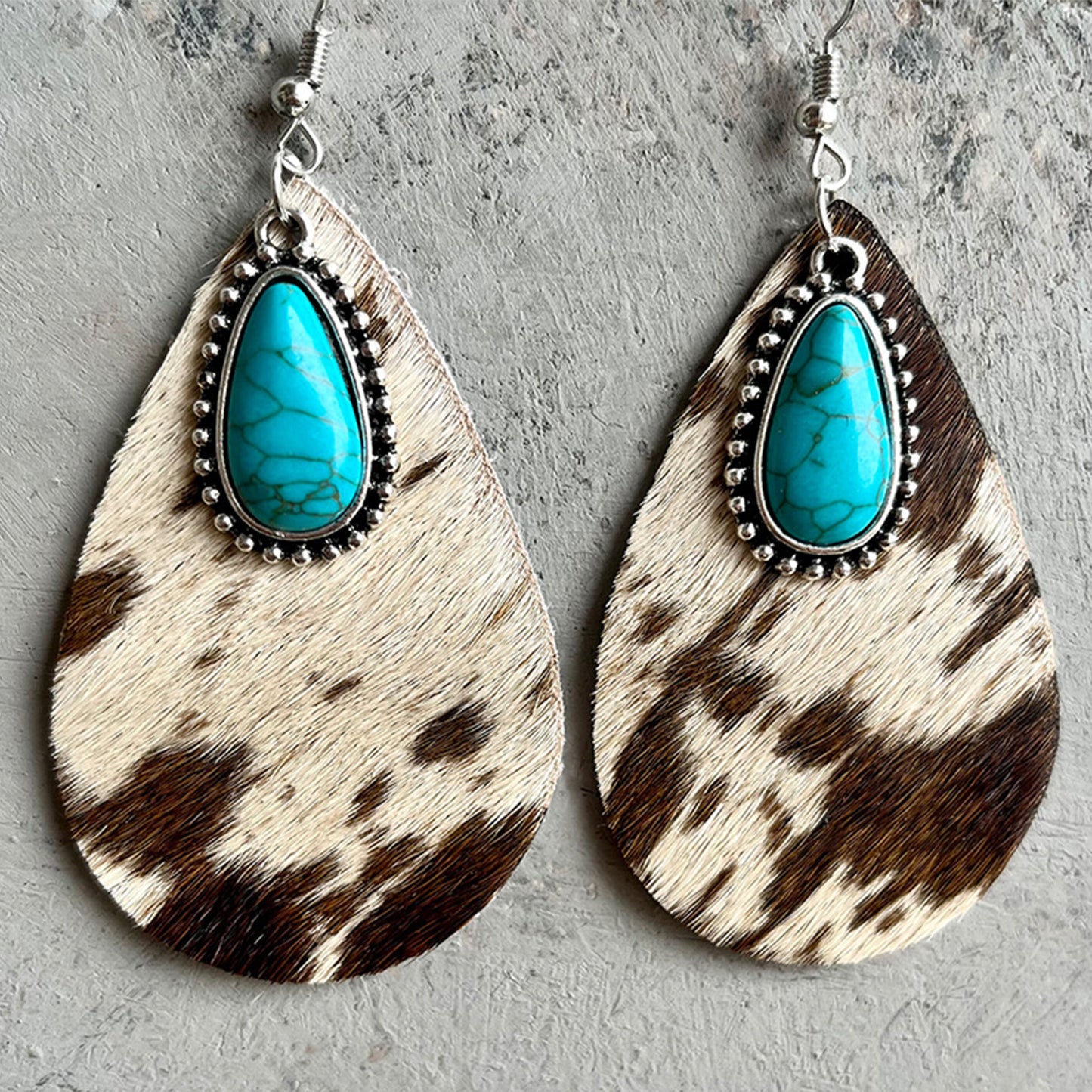 Artificial Turquoise Teardrop Earrings - Shimmervee