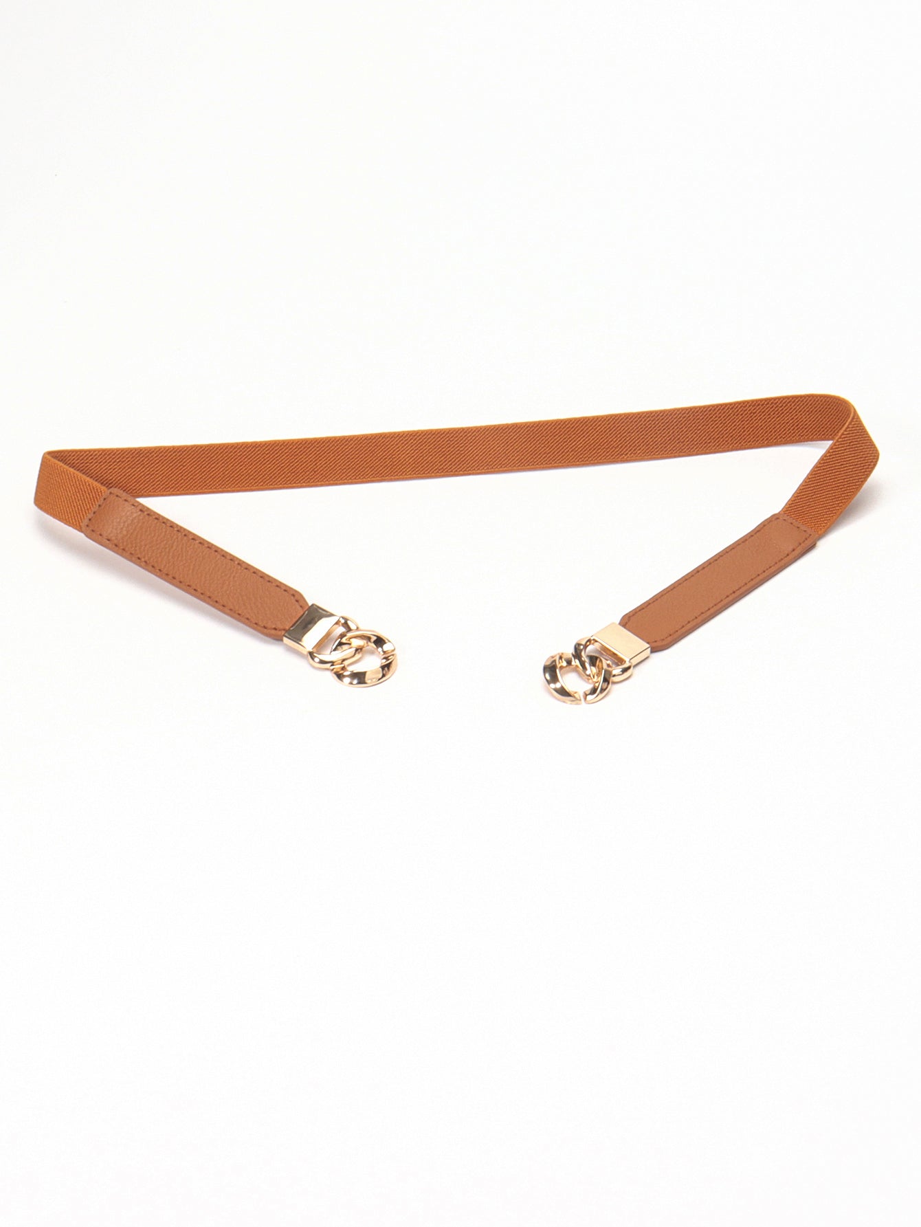 Zinc Alloy Buckle Elastic PU Belt - Shimmervee