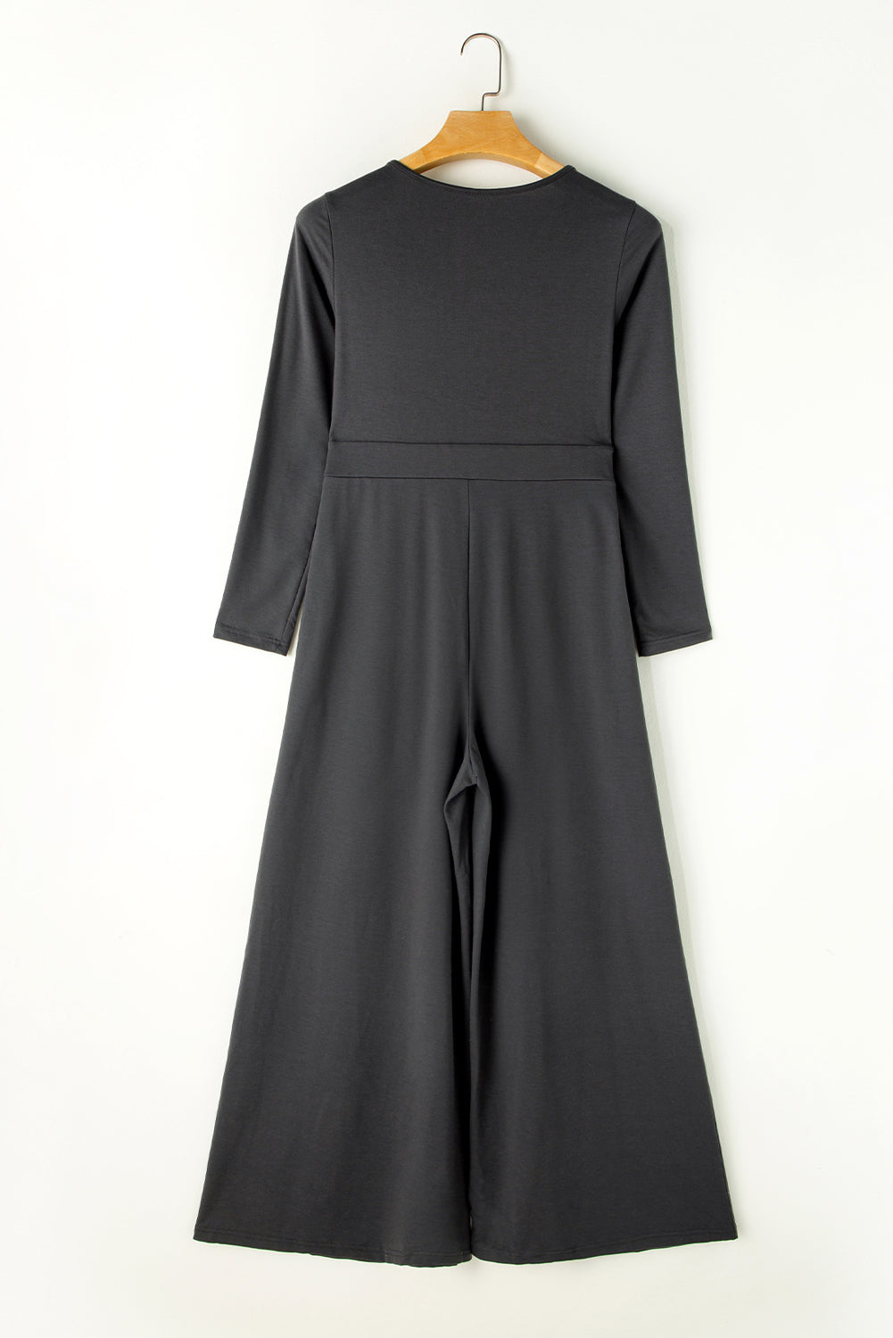 Pocketed Long Sleeve Wide Leg Jumpsuit - Shimmervee