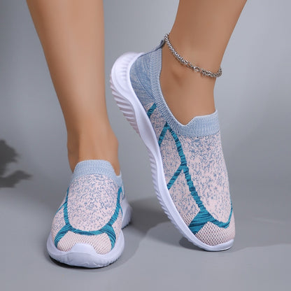 Breathable Mesh Round Toe Sneakers - Shimmervee