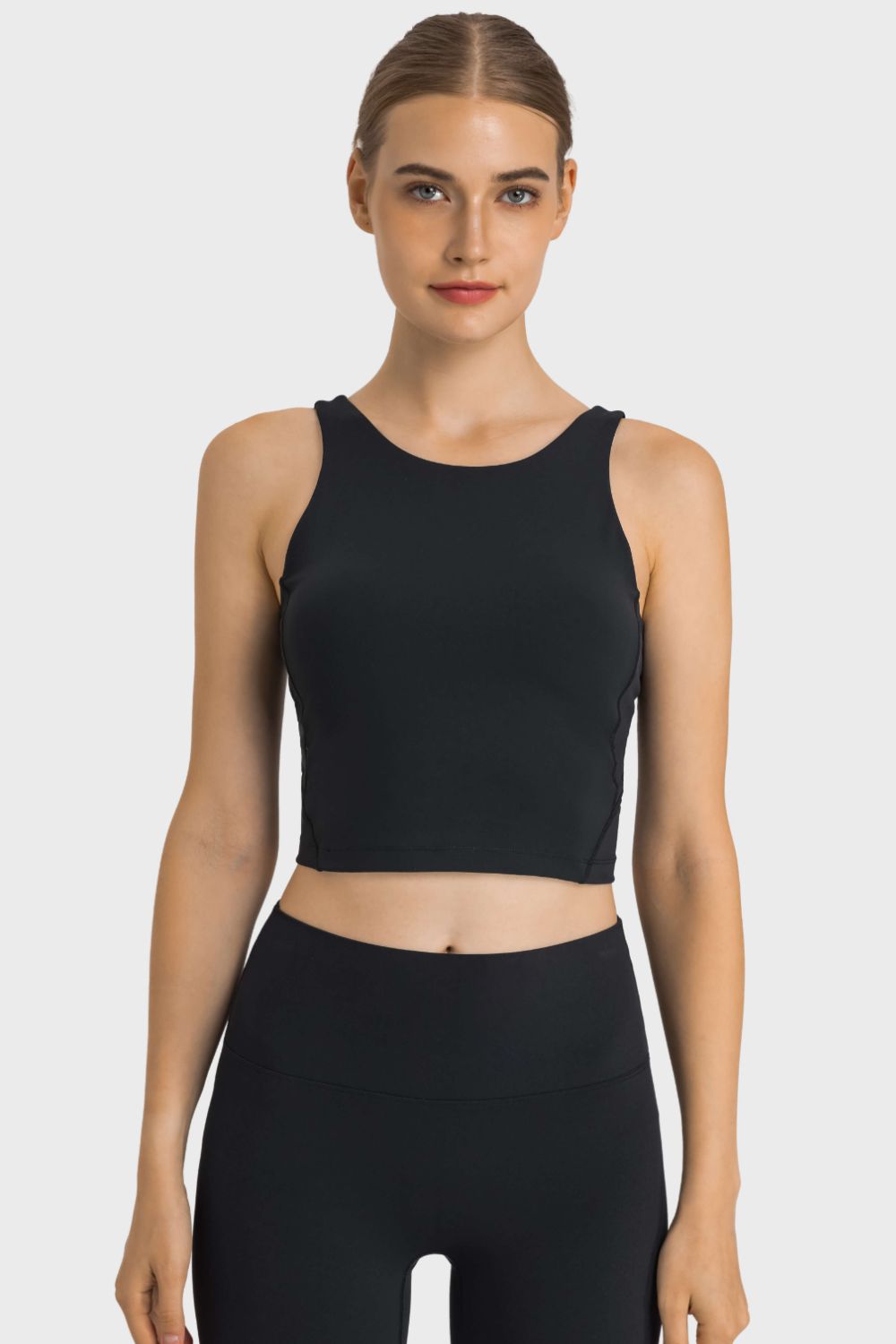 Millennia Feel Like Skin Highly Stretchy Cropped Sports Tank