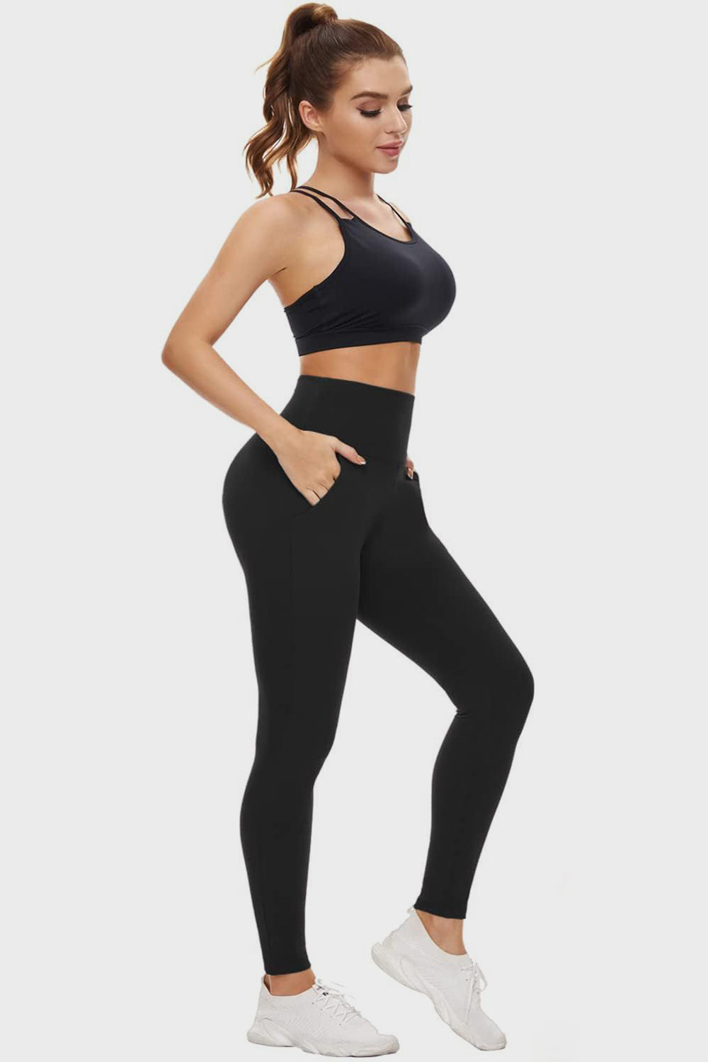 Pocketed High Waist Active Leggings - Shimmervee