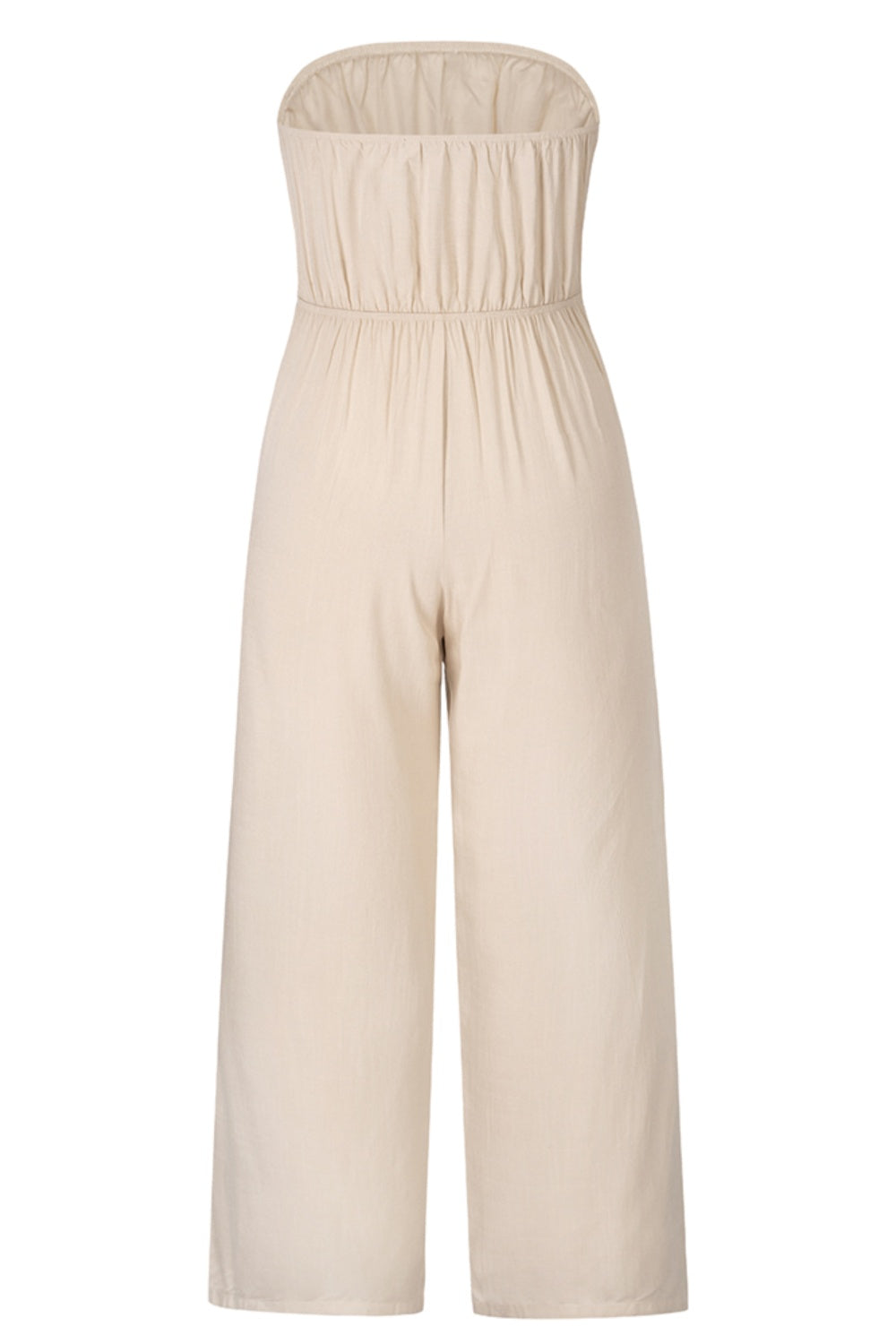 Tied Cutout Tube Wide Leg Jumpsuit - Shimmervee