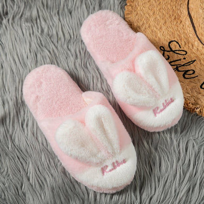 Rabbit Ears Round Toe Slippers - Shimmervee