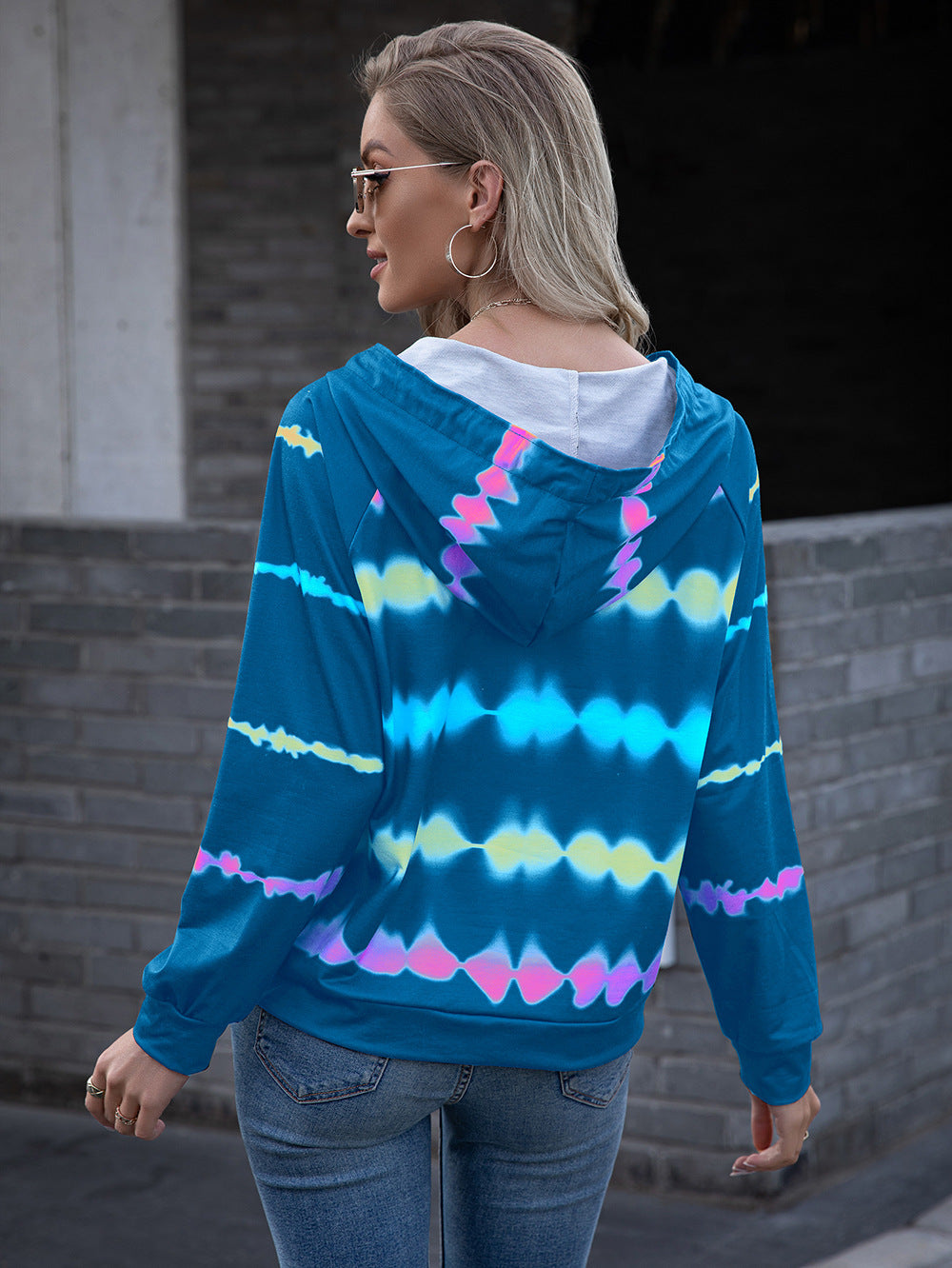 Ivy Lane Tie Dye Raglan Sleeve Hoodie