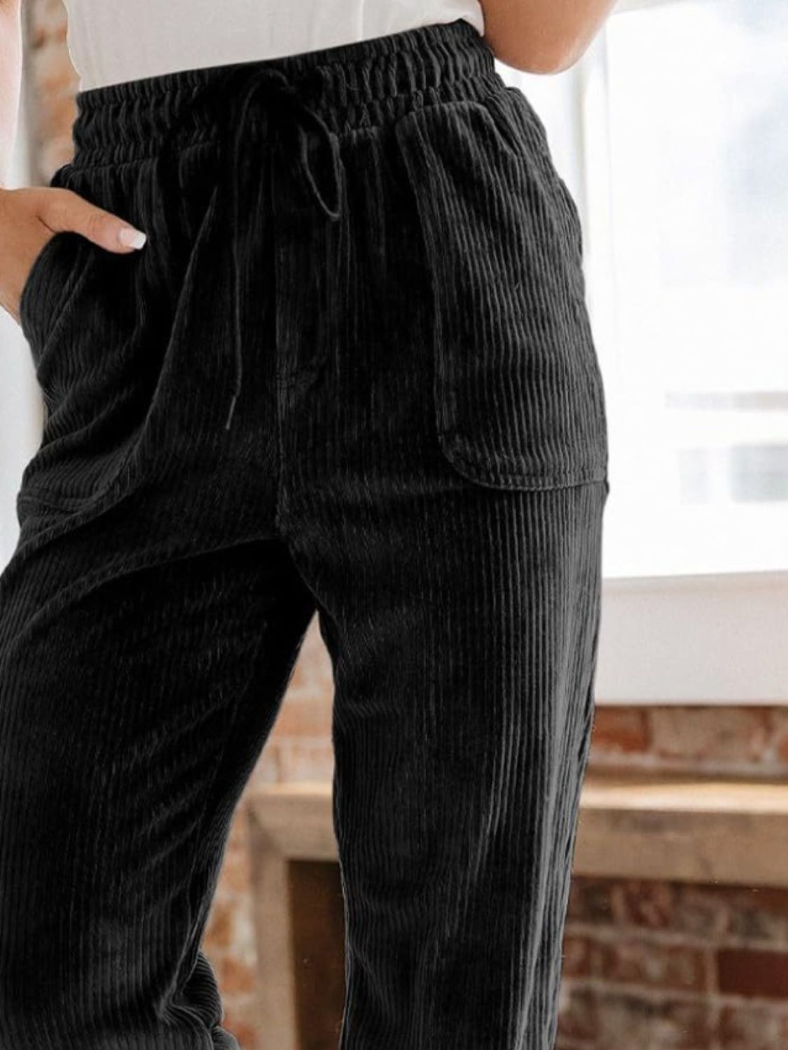 Drawstring Pants with Pockets