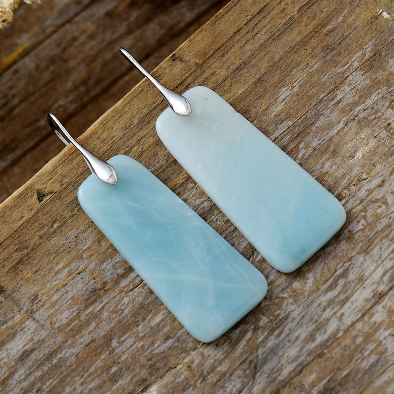 Natural Stone Geometric Shape Earrings - Shimmervee