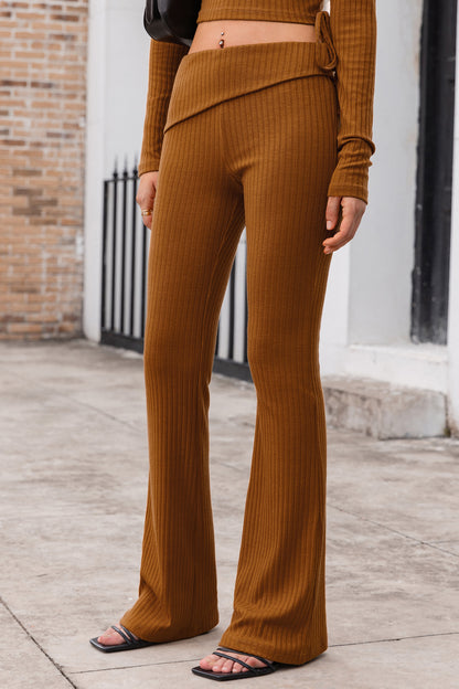 Ribbed Bootcut Pants