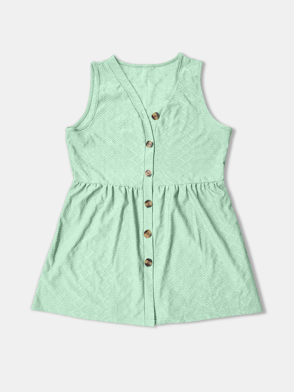 Button Up V-Neck Tank