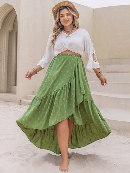 Plus Size High-Low Skirt - Shimmervee