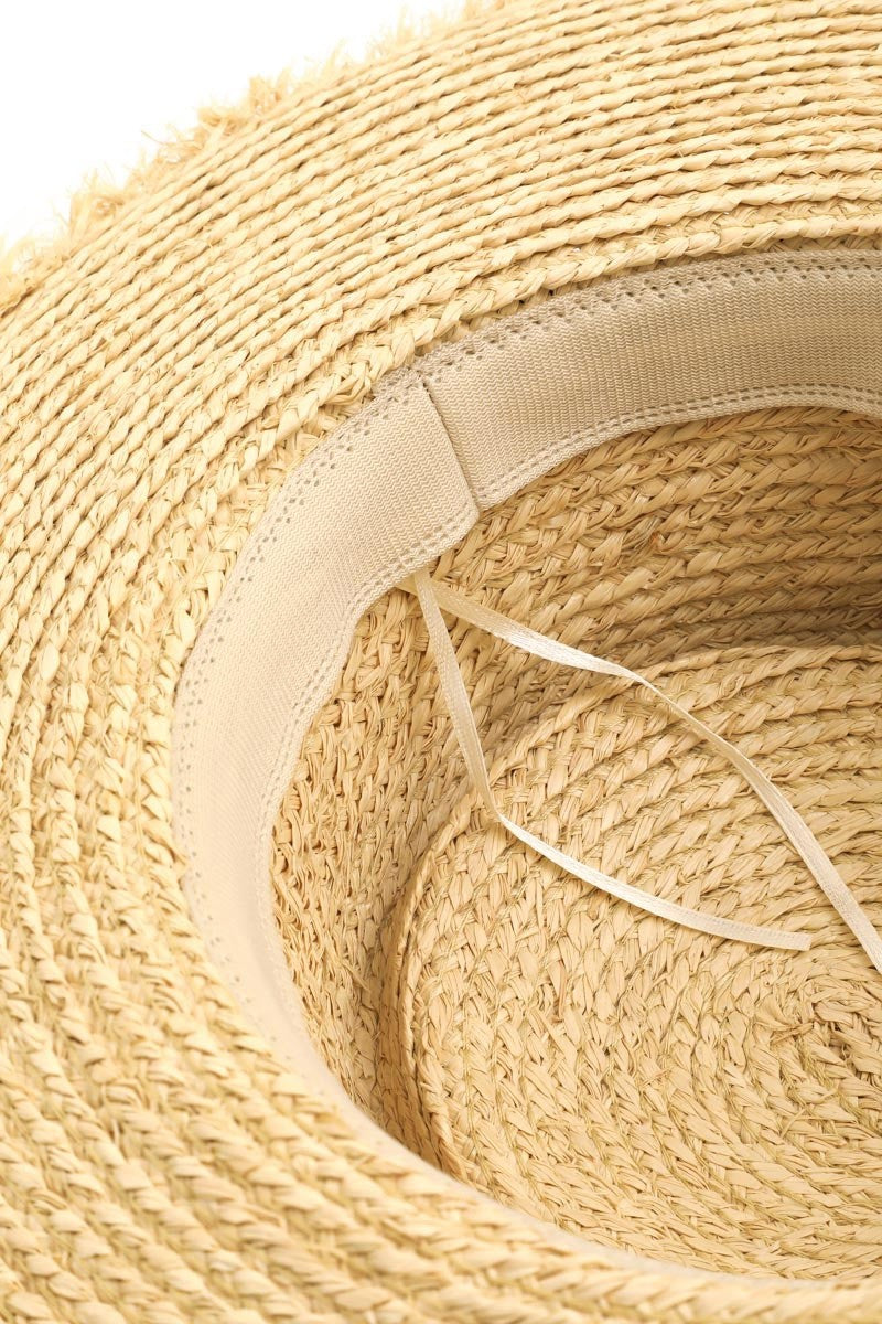 Fame Basket Weave Straw Sun Hat - Shimmervee