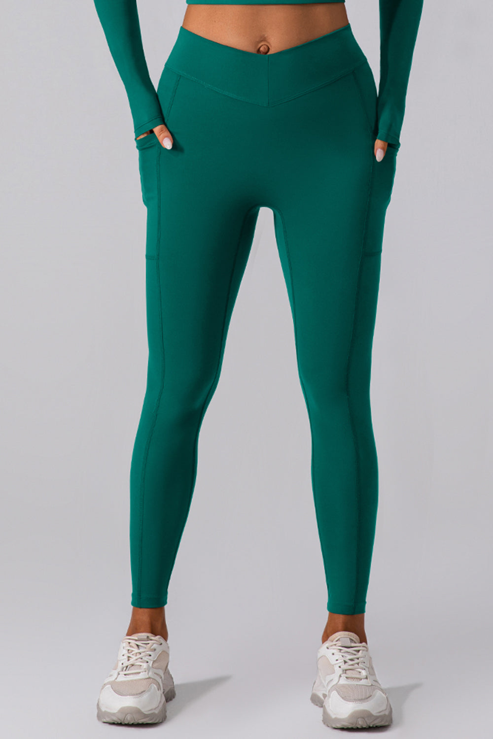 High Waist Active Leggings with Pockets - Shimmervee