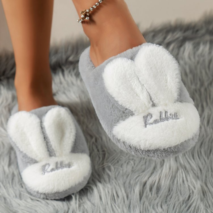 Rabbit Ears Round Toe Slippers - Shimmervee