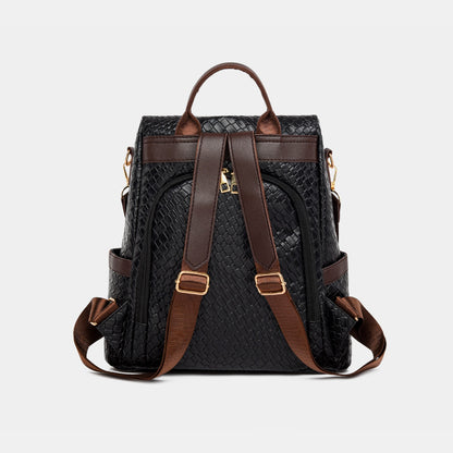 PU Leather Backpack Bag - Shimmervee