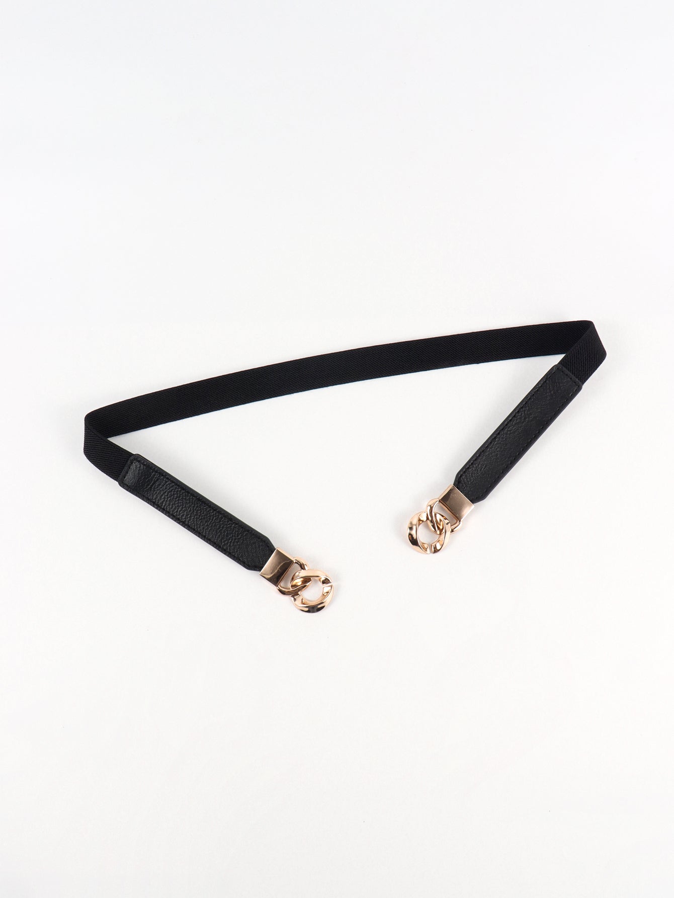 Zinc Alloy Buckle Elastic PU Belt - Shimmervee