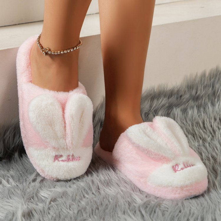 Rabbit Ears Round Toe Slippers - Shimmervee