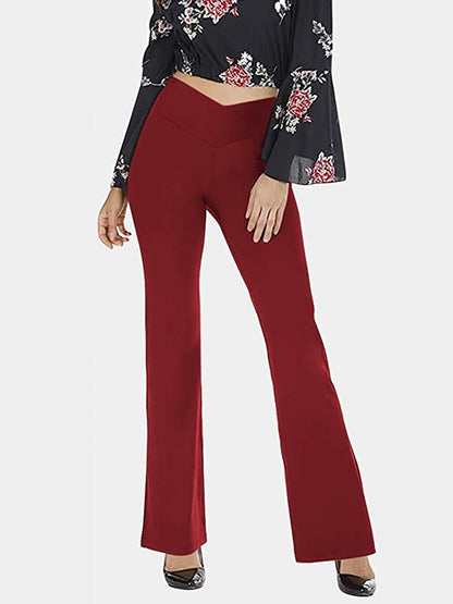 V-Waist Bootcut Long Pants