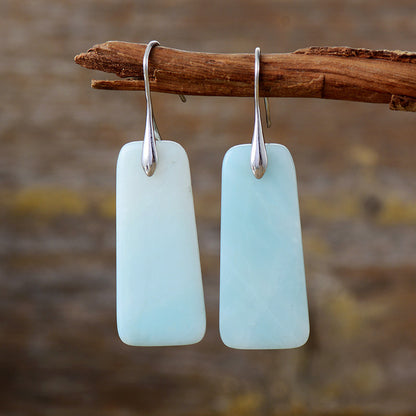 Natural Stone Geometric Shape Earrings - Shimmervee