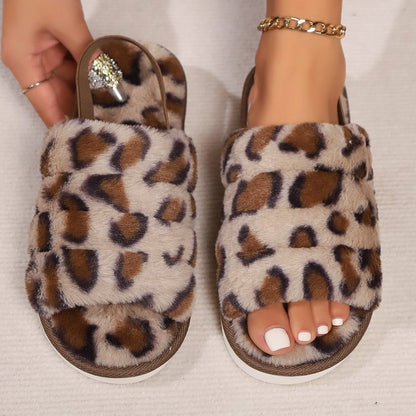 Leopard Open Toe Slippers - Shimmervee