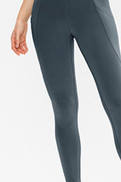 Slim Fit Long Active Leggings with Pockets