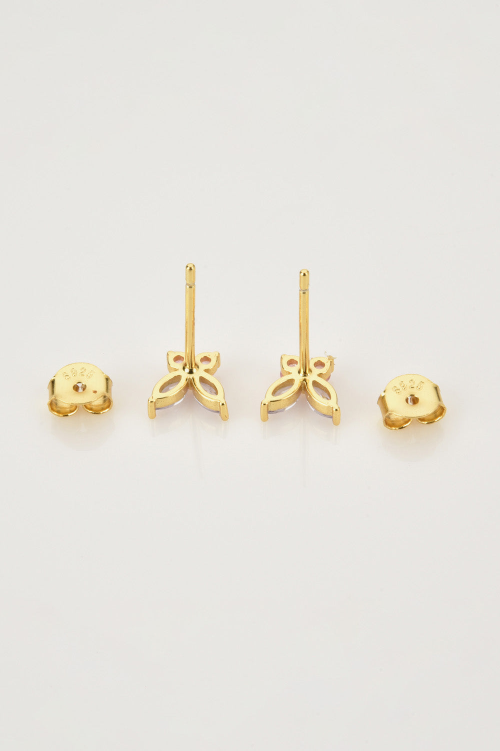 Inlaid Zircon Butterfly-Shaped Stud Earrings - Shimmervee