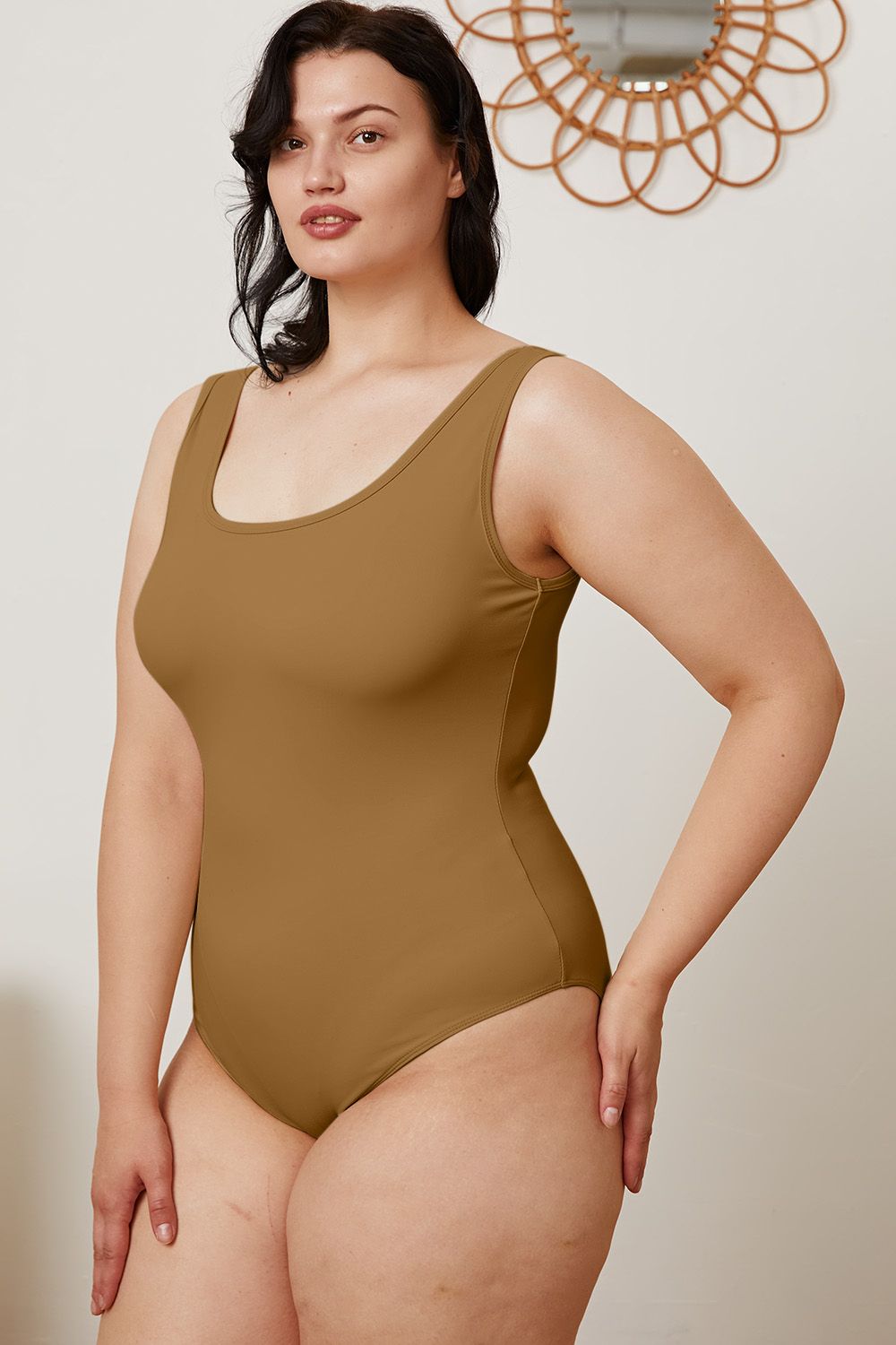 Basic Bae Full Size Square Neck Sleeveless Bodysuit - Shimmervee