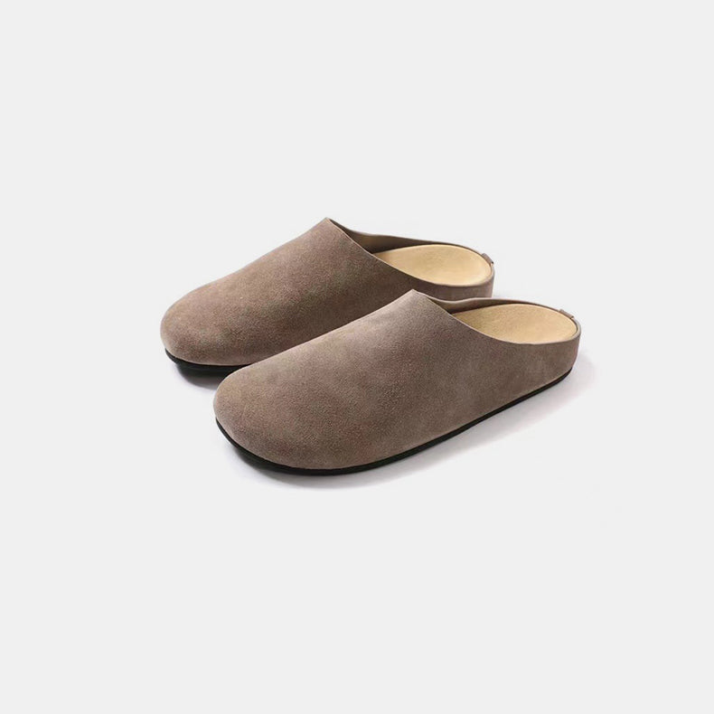 Suede Round Toe Slip-Ons - Shimmervee