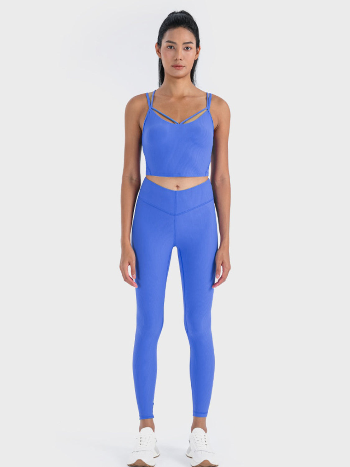 Millennia Double Strap Ribbed Sports Cami