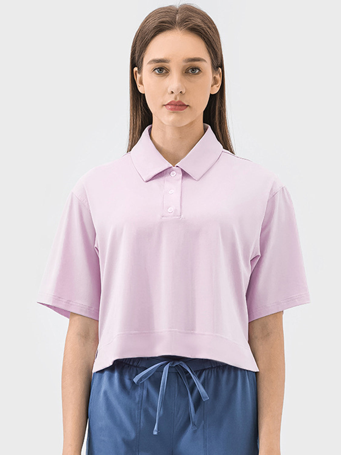 Millennia Half Button Short Sleeve Active T-Shirt